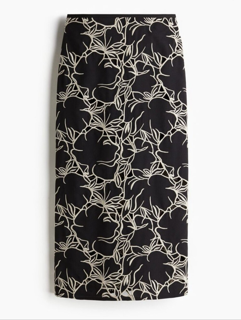 H&M Embroidered Pencil Skirt Size 8 - Picture 2 of 6